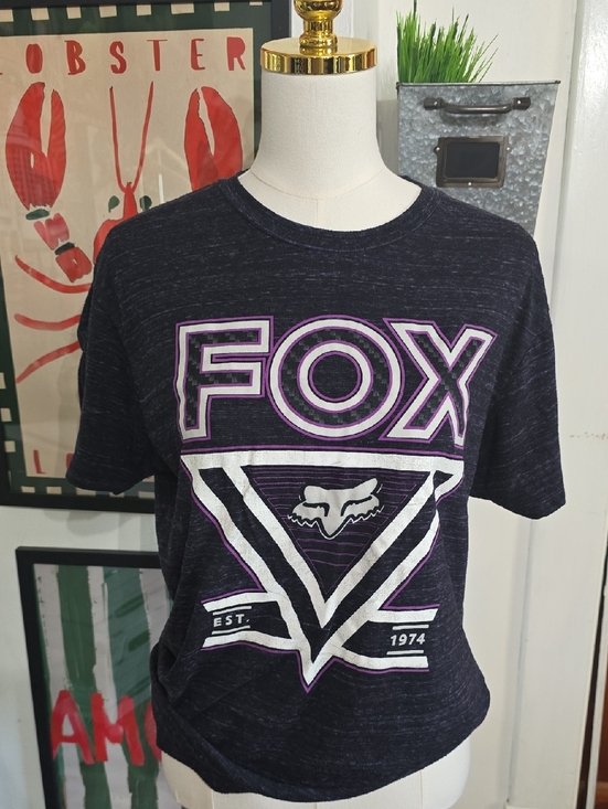 Buckle Other - Buckle FOX Racing Graphic Logo Tee in Navy with Purple & White